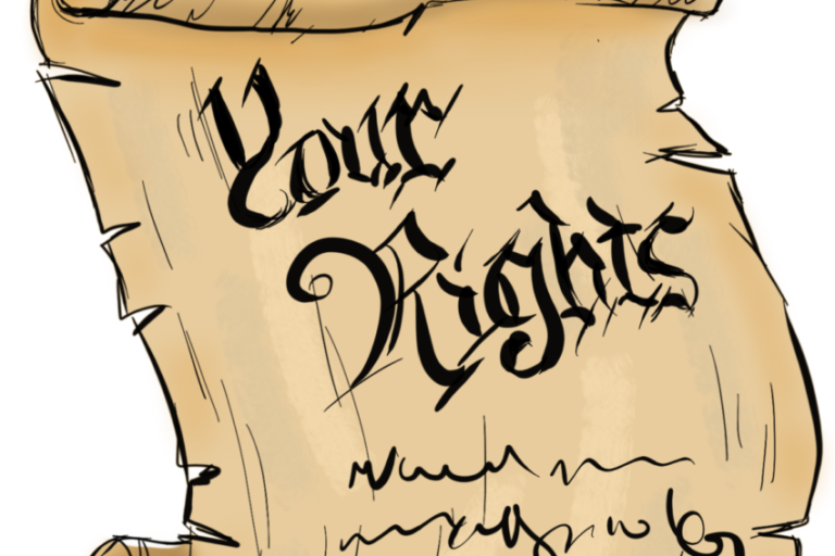 Scroll with your rights written on it