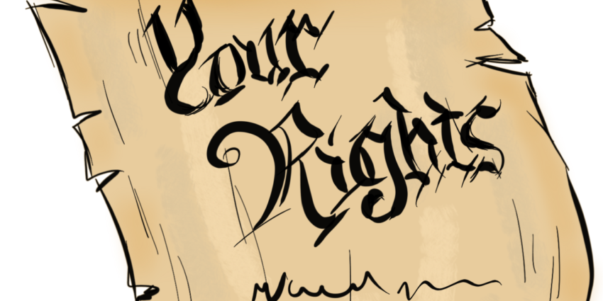 Scroll with your rights written on it