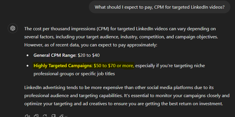 ChatGPT LinkedIn Question